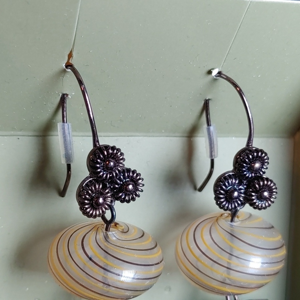 NEW in Box ZARA Glass Art Deco Earrings - Picture 2 of 8